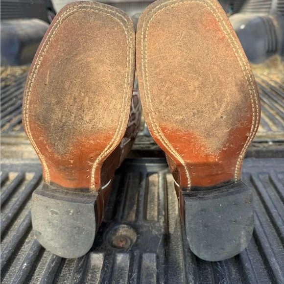 Women’s Boulet Brown leather and Snake boots 6.5 C - Picture 6 of 7